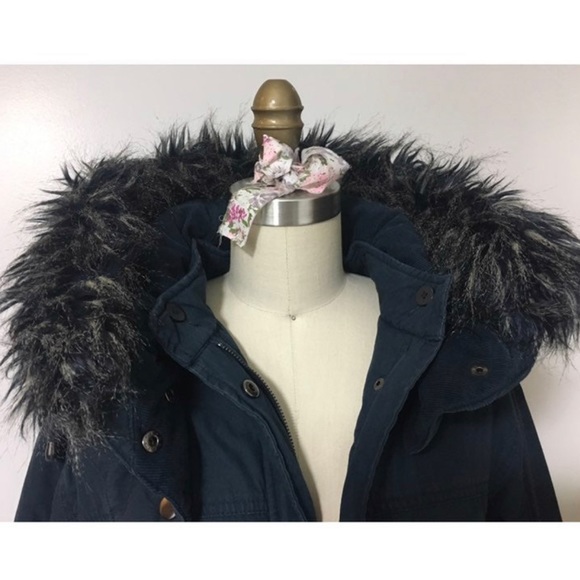 Urban Outfitters Navy Parka XS - Picture 4 of 6